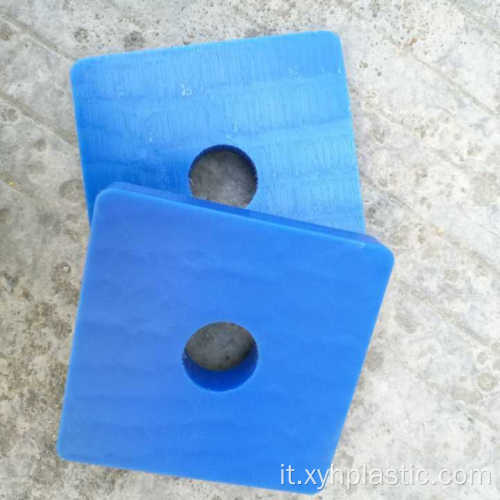 Parte in nylon PA6 CNC con piastra in nylon di plastica blu